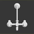 Modern Chrome Bathroom Faucet With Polished Finish And Control Handles