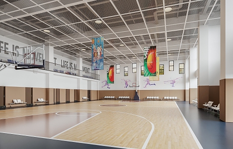 basketball court 3d model