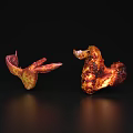 Delicious Crispy Grilled Meat Pieces With Brown Orange Charred Surface
