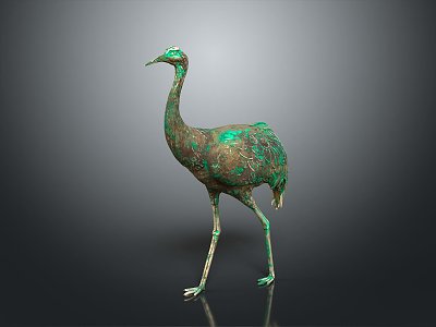 Ostrich bird game animal cartoon animal model