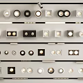 Downlights and Spotlights Display with Various Modern Lighting Styles and Designs 3d model