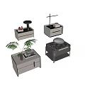 Modern bedside table 3d model