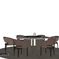 Minotti table combination 3d model