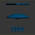Blue Modern Cutlery Set with Fork Spoon Knife and Sleek Contemporary Design Elements