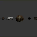 Ancient Weapons and Related Accessories Including Daggers Knives Leather Pouches Stones and Metal Parts