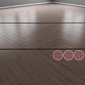 Dark Brown Wooden Floor Components With Herringbone Pattern And Glossy Natural Texture 3d model