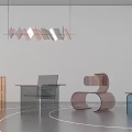Modern Transparent Acrylic Accent Chairs With Colorful Contemporary Design And Sleek Lines