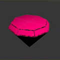 Stunning Vibrant Pink Diamond With Polished Facets And Glossy Reflective Surface