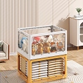 Modern Style Children's Snack Toy Storage Cabinet Storage Cabinet Folding Storage Cabinet 3d model