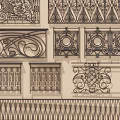 Ornamental Railings With Various Decorative Patterns And Intricate Design