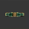 Fantasy Sword With Green And Gold Ornate Design Intricate Hilt And Sharp Blade