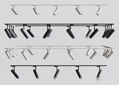 Modern Spotlight Combination 3d model