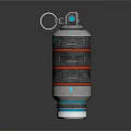 Tech Inspired Metallic Device With Ring Hook Layered Stripes And Blue Base