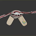 Furniture Decorative Fork Figurine With Red Yarn Arms Face And Tie