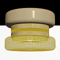 Modern Minimalist Flush Mount Ceiling Light With White Round Lampshade And Sleek Design