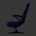 DX Racer Blue And Gold Gaming Chair With Ergonomic High Back Armrests And Racing Design