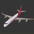 civil aircraft commercial aircraft civil aviation 3d model