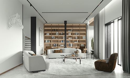 modern living room 3d model