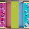 Decorative Pillar Acrylic Light Box Pillar Butterfly Dragonfly Stone 3d model