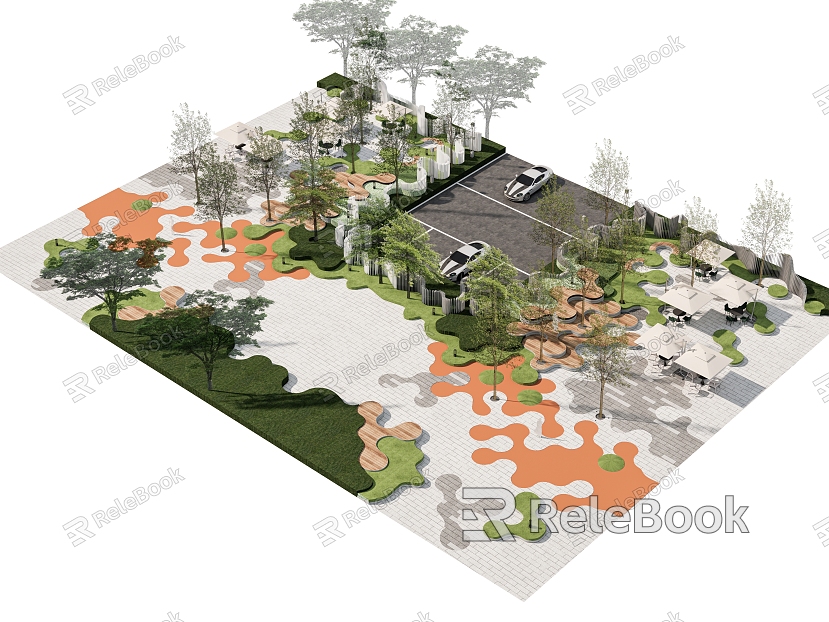 Pocket Park Street Corner Park Children's Park People's Activity Site Landscape Park model