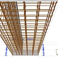 Steel Frame Construction Structure With 300mm 350mm Dimension Markings And Support 3d model