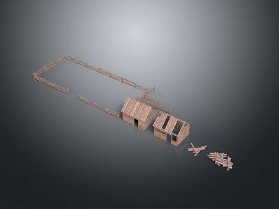 Wooden House Wooden House Wooden House Lumberjack's House Old Wooden House Old Wooden House Broken Wooden House 3d model