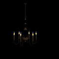 Elegant Glass Globe Chandelier With Brass Metal Arms And Candle Style Light Bulbs