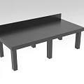 Industrial Workbench With Black Surface Sturdy Legs Heavy Duty For Workshop Use