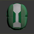Weapon Equipment Green Tactical Helmet With White Accents And Modern Protective Design Features