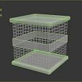 Stainless Steel Multi Layer Square Metal Grid Storage Equipment Design