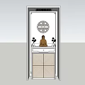 New Chinese Buddhist Cabinet Simple Shrine 3d model