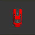 Red Supercar With Black Rear Spoiler And Sleek Aerodynamic Body