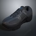 Black Sports Shoes With Mesh Upper Lace Up Design For Casual Daily Wear