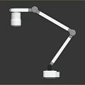 Modern Adjustable Arm Desk Lamp With White Design And Control Panel For Home Office Use