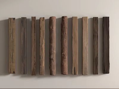 Natural Stone Wood Slabs Featuring Diverse Textures And Hues For Interior Decor 3d model