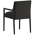 Modern Lounge Chairs With Beige Dark Gray Fabric And Black Metal Frame Design