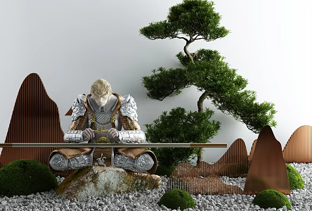 New Chinese Landscape Sick Garden Landscape 3d model