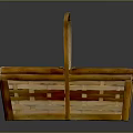Handwoven Bamboo Storage Basket With Handheld Handle And Double Compartment Design