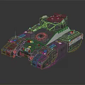 Futuristic Heavy Armored Military Tank With Detailed Turret And Tracks