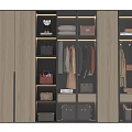 Modern Wardrobe Design With Glass Doors Hanging Rails Storage Shelves And Handbags