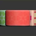 Colorful Square Shaped Desserts With Flower Patterns And Vibrant Colors