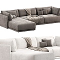 Casual Sofa Combination Casual Sofa Pillow Blanket Living Room Sofa Multi-person Sofa Home 3d model