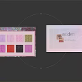 The Face Shop Pink Cosmetics Open Eyeshadow Palette With Multiple Colors And Packaging Box