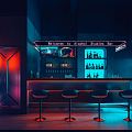 Modern Bar Fashion Bar 3d model