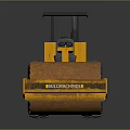 Yellow Road Roller With Steel Drum Cabin And Large Tires For Construction
