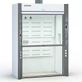 Laboratory Fume Hood With Transparent Door Internal Shelves And Control Panel