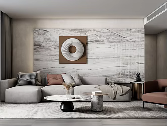 Modern sofa coffee table combination 3d model