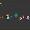 Various Character And Creature Models With Diverse Designs And Colorful Features