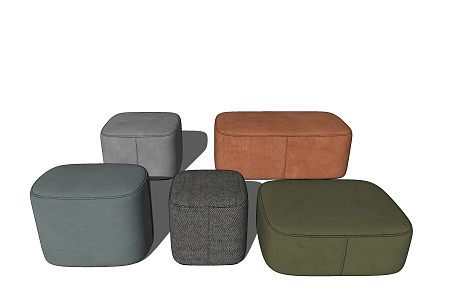 Modern Sofa Stool Sofa Stool Square Stool 3d model