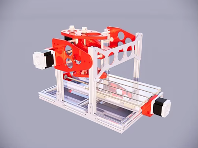 Two-Axis Milling Machinery Equipment Machine Tool 3d model